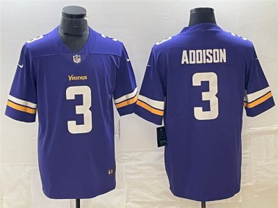 Minnesota Vikings #3 Jordan Addison Purple Vapor Limited Jersey